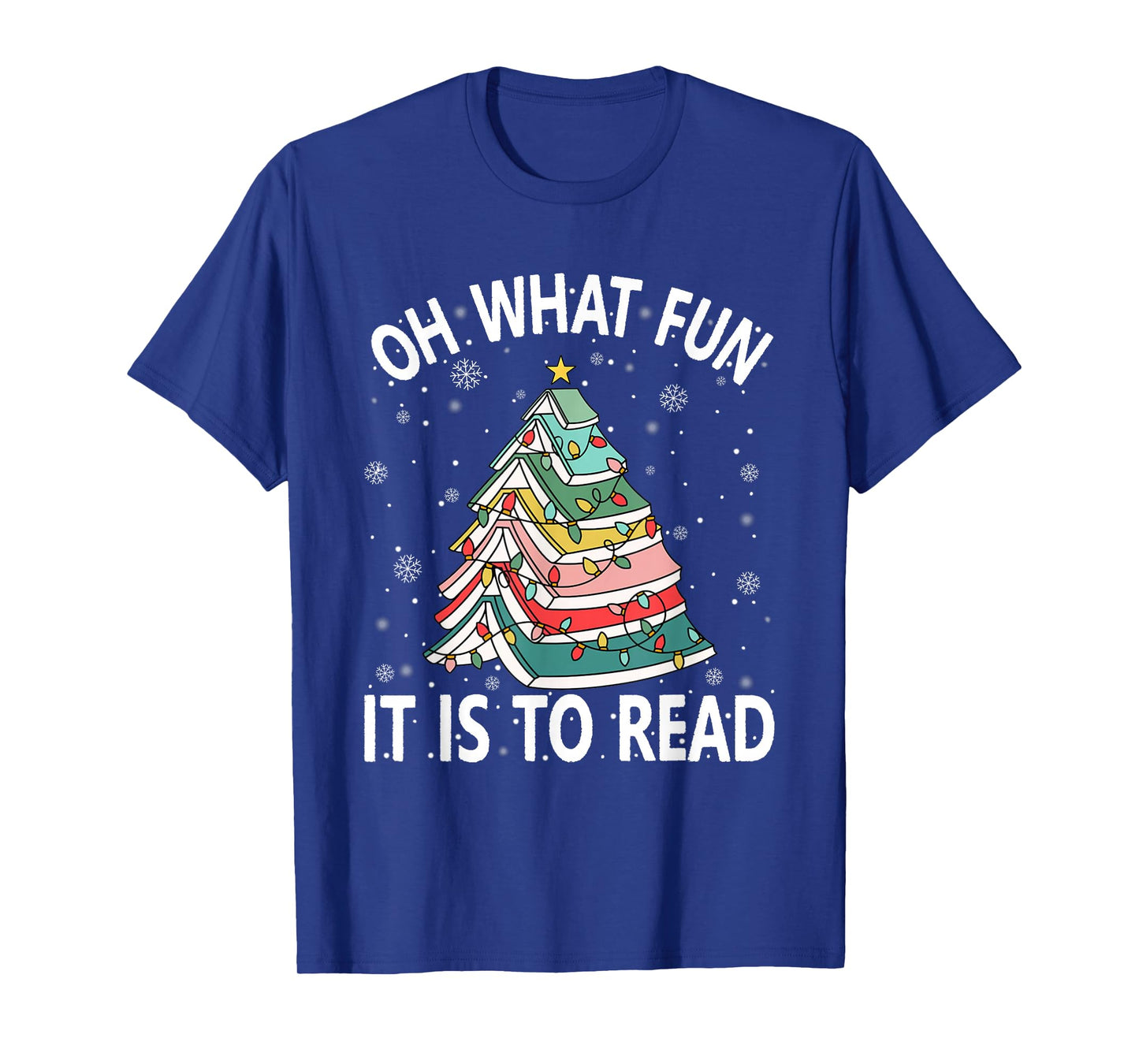 Oh What Fun It is to Read Christmas Teacher Book Xmas Tree T-Shirt