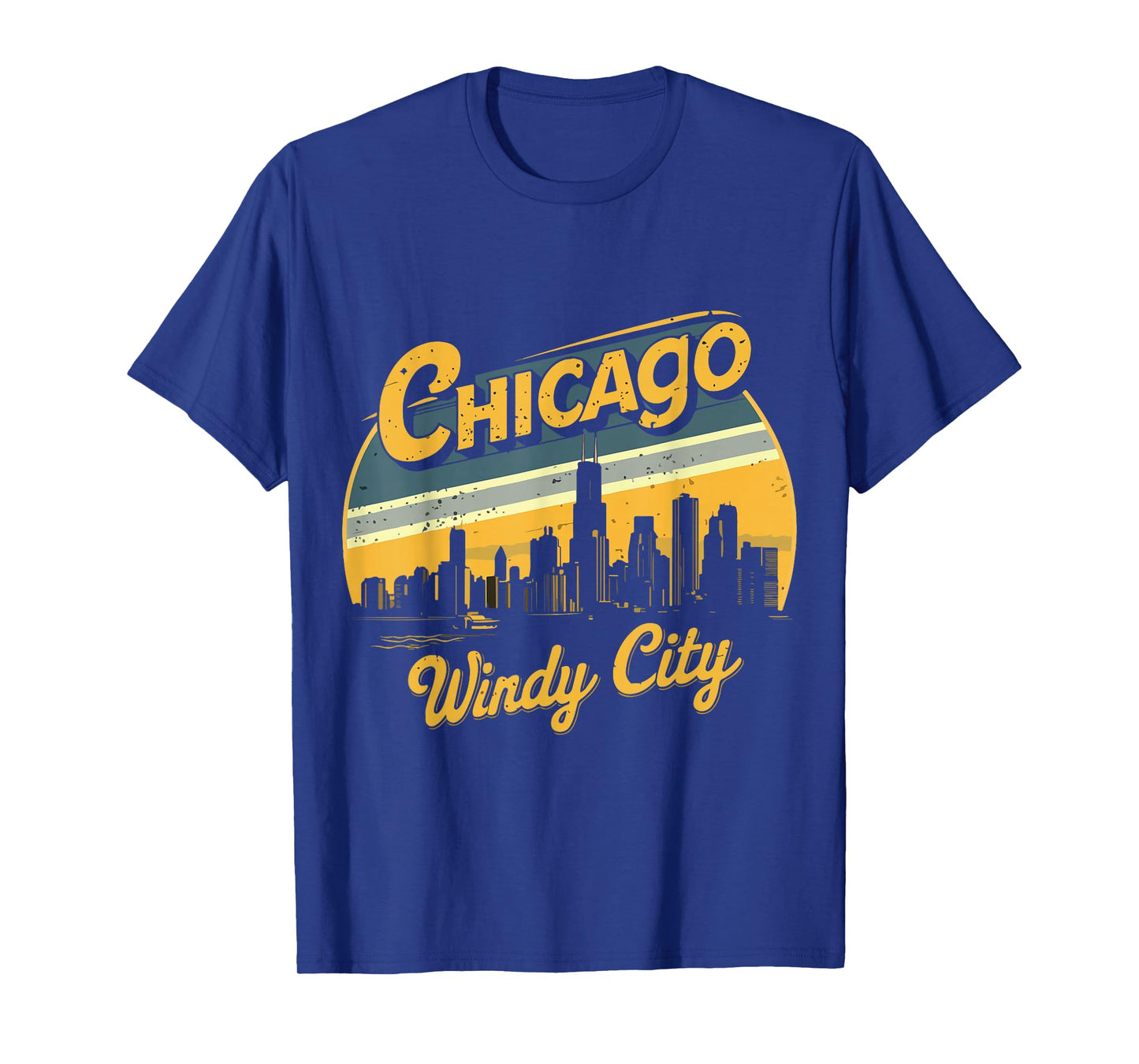 Chicago Skyline Windy City Costume Vintage Illinois Souvenir T-Shirt
