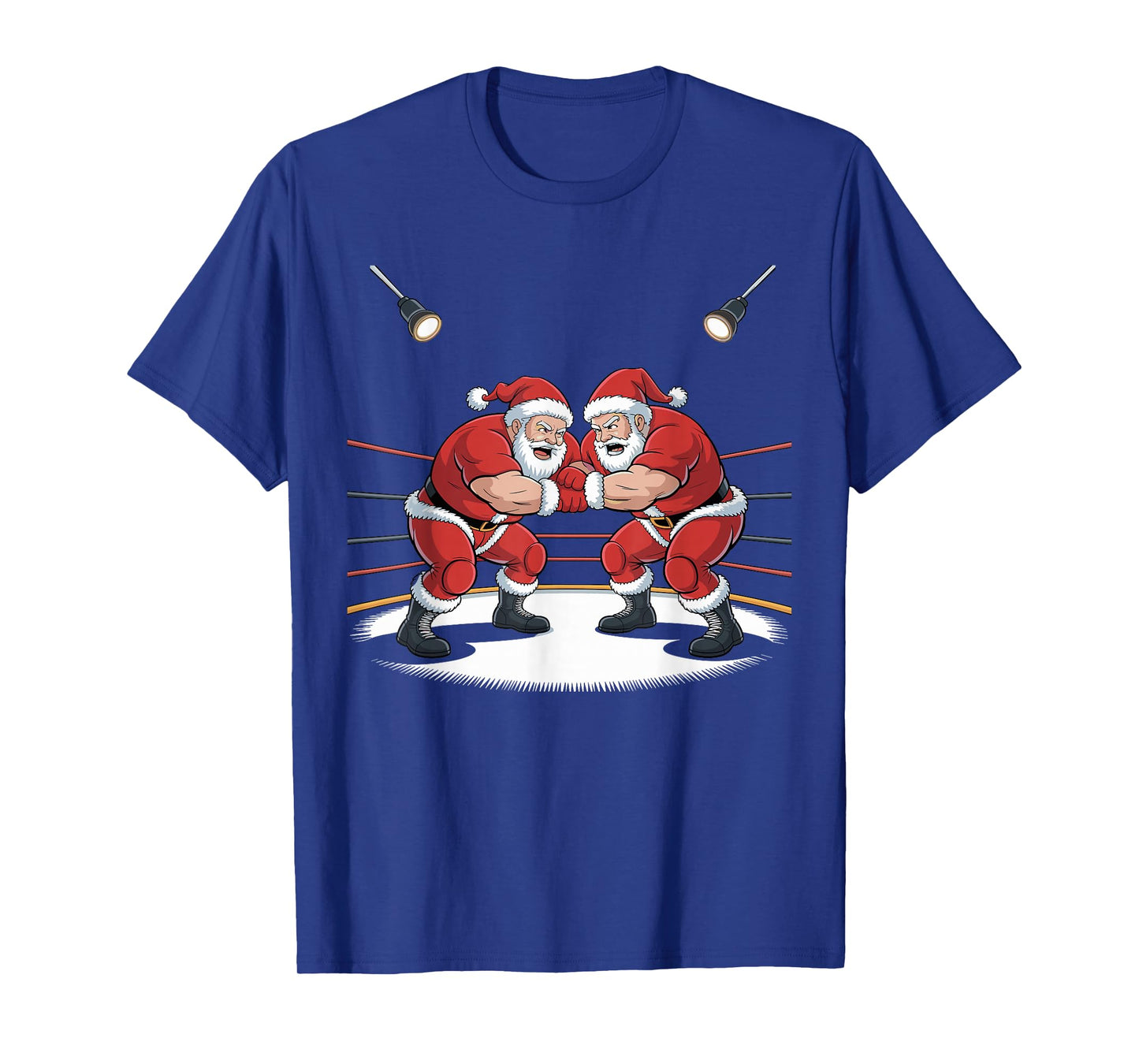 Santa Wrestling Funny Sports Christmas Holiday Outfit T-Shirt