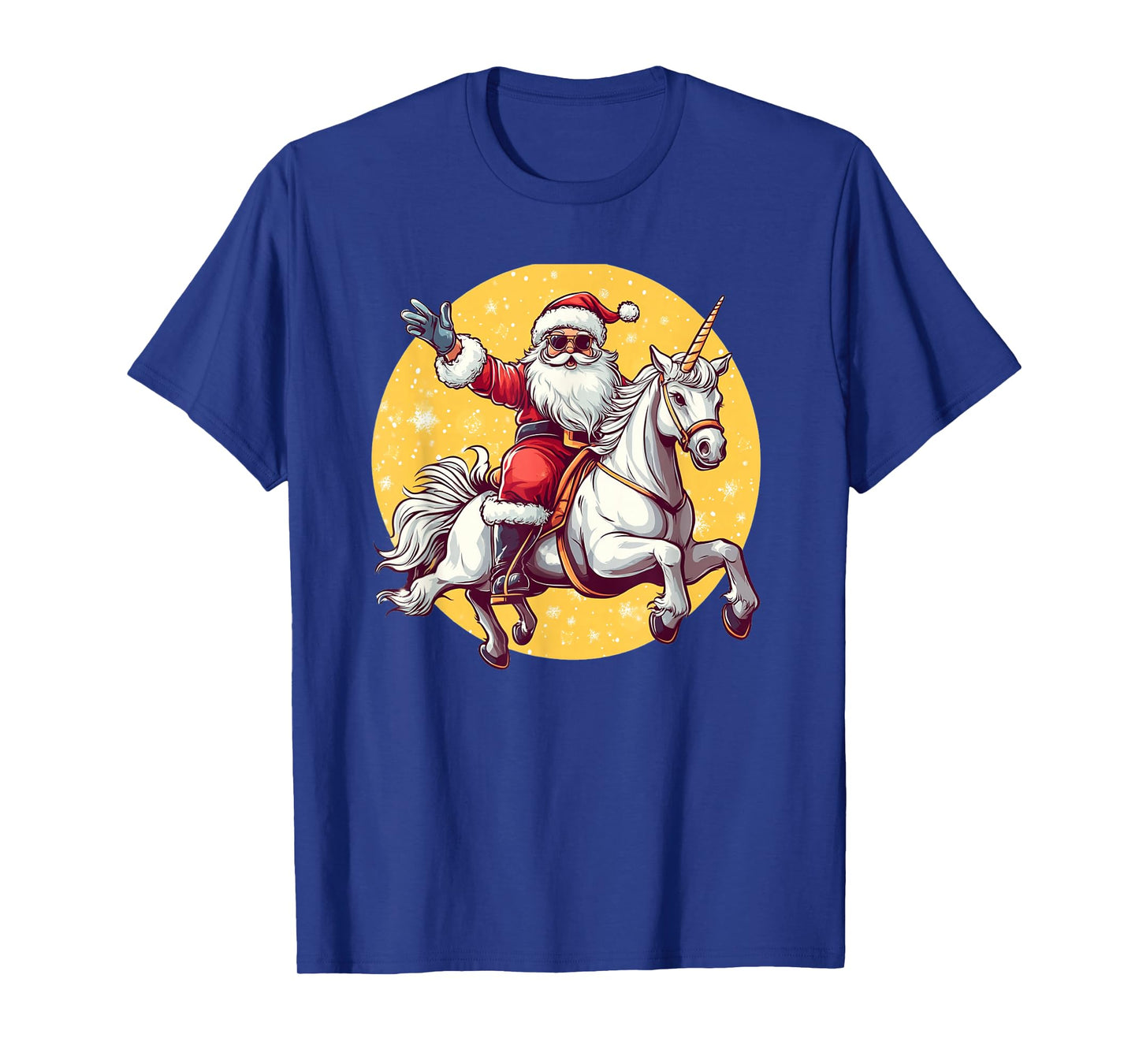 Santa Claus Rides a Unicorn for a Festive Surprise T-Shirt