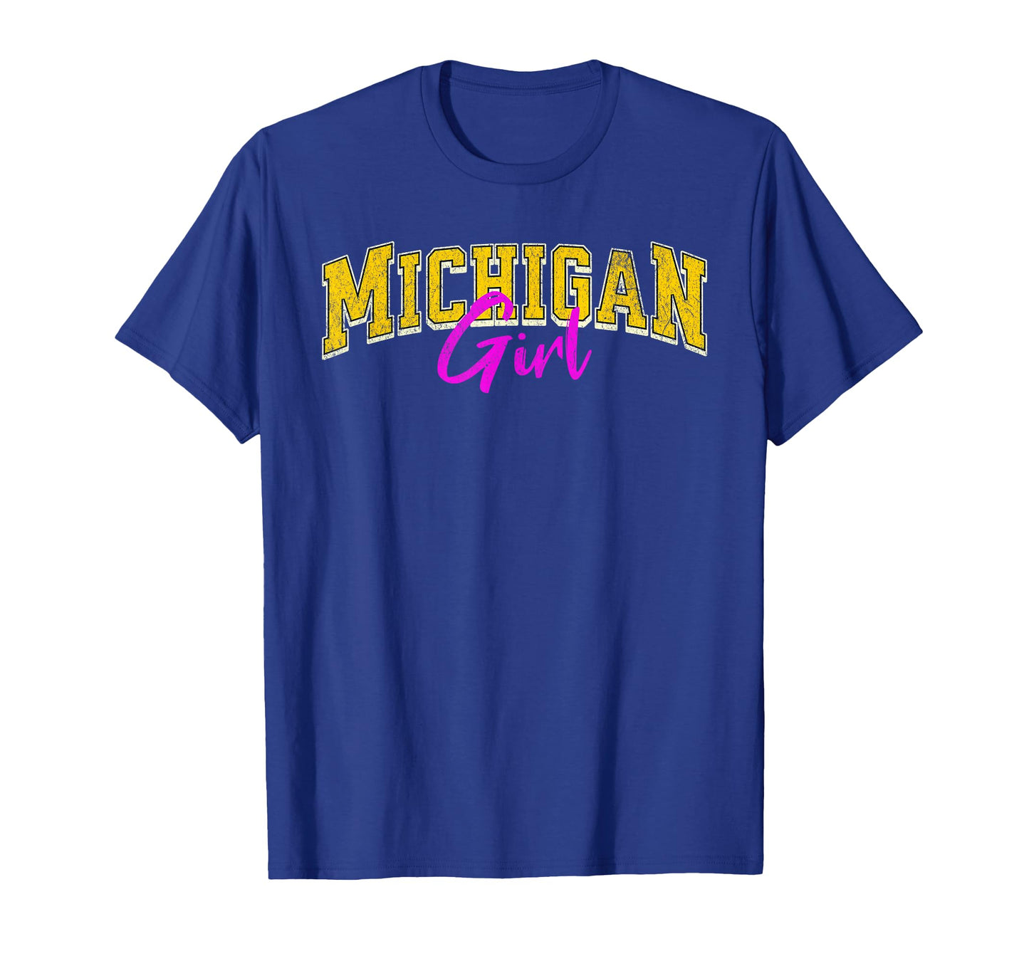 Vintage MICHIGAN Girl Retro Pink Michigan Women and Girls T-Shirt