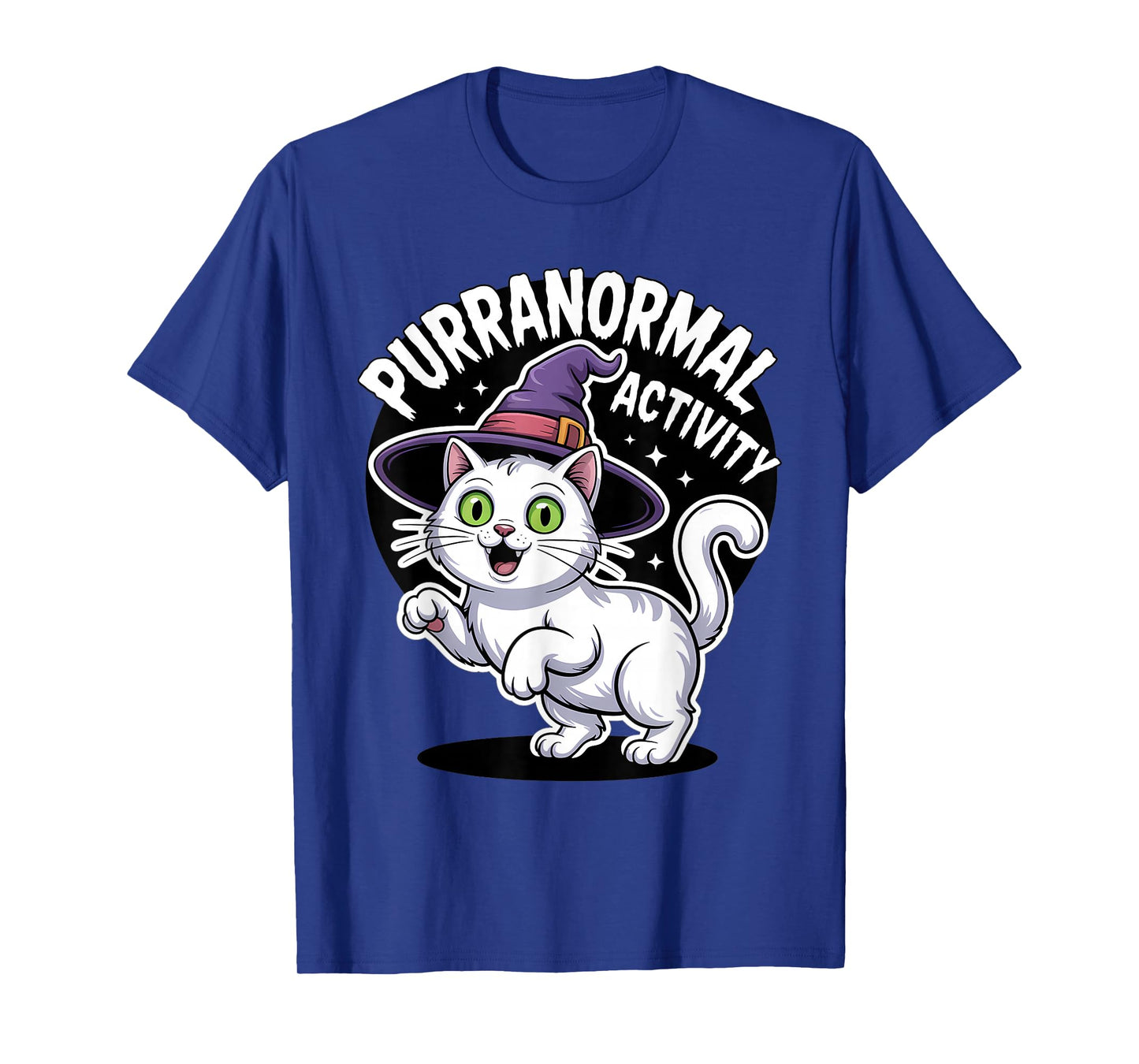 Purranormal Activity Cute Witch Cat Funny Halloween T-Shirt