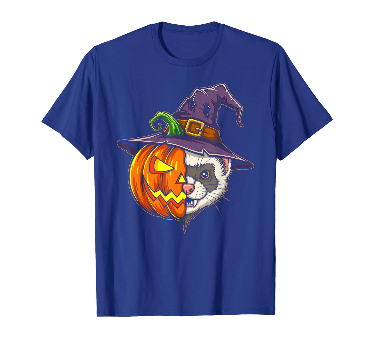 Ferret Pumpkin Jack O Lantern Halloween Kids Mens Womens T-Shirt