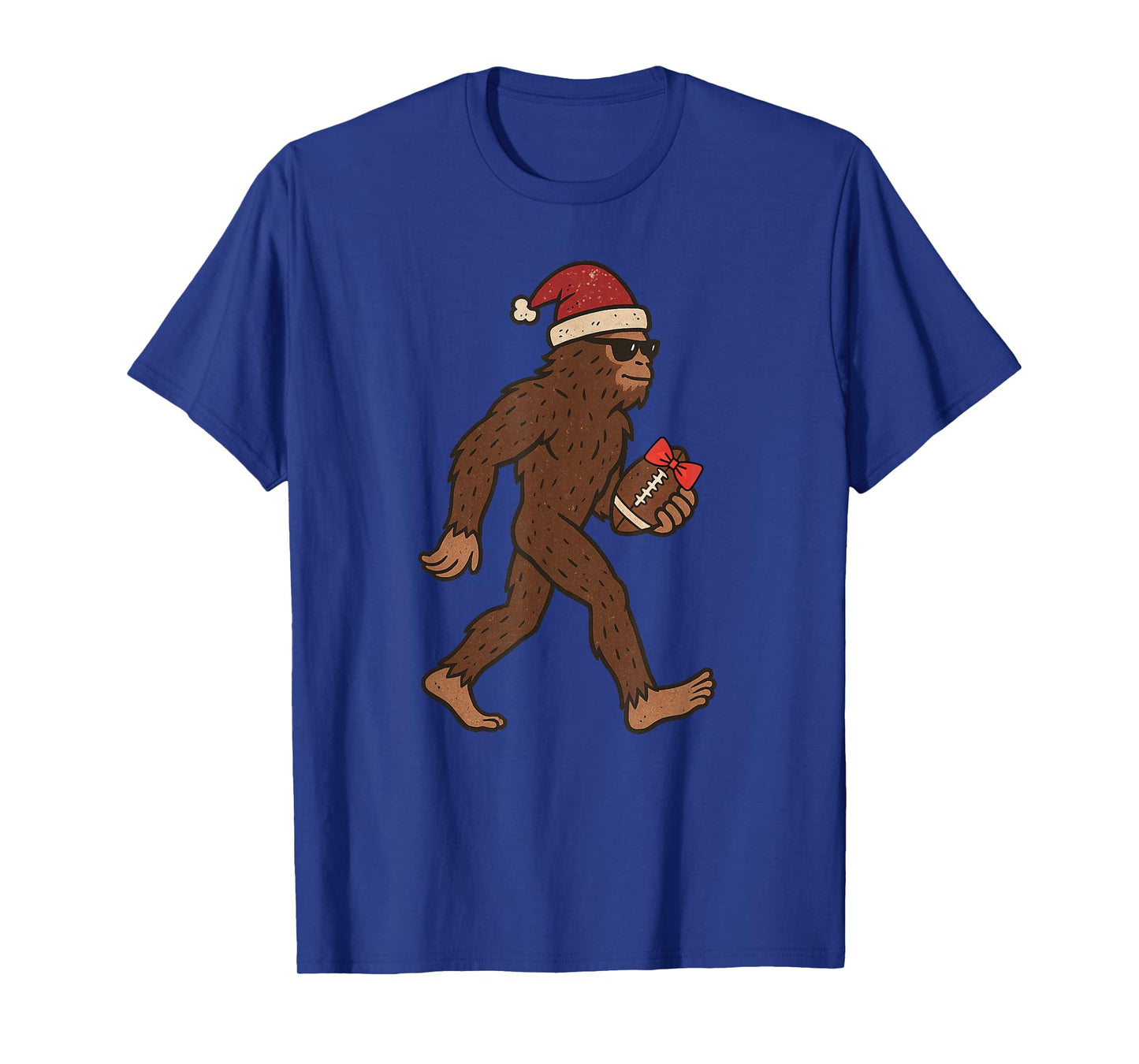 Christmas Sasquatch American Football Xmas Holiday T-Shirt
