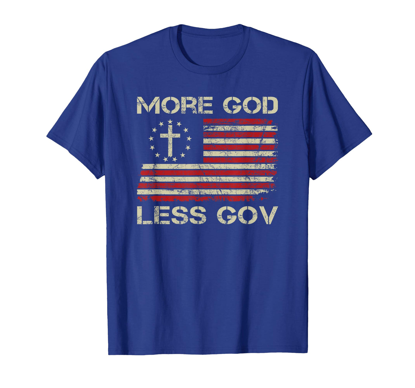 More God Less Gov - Patriotic Christian USA Anti Government T-Shirt