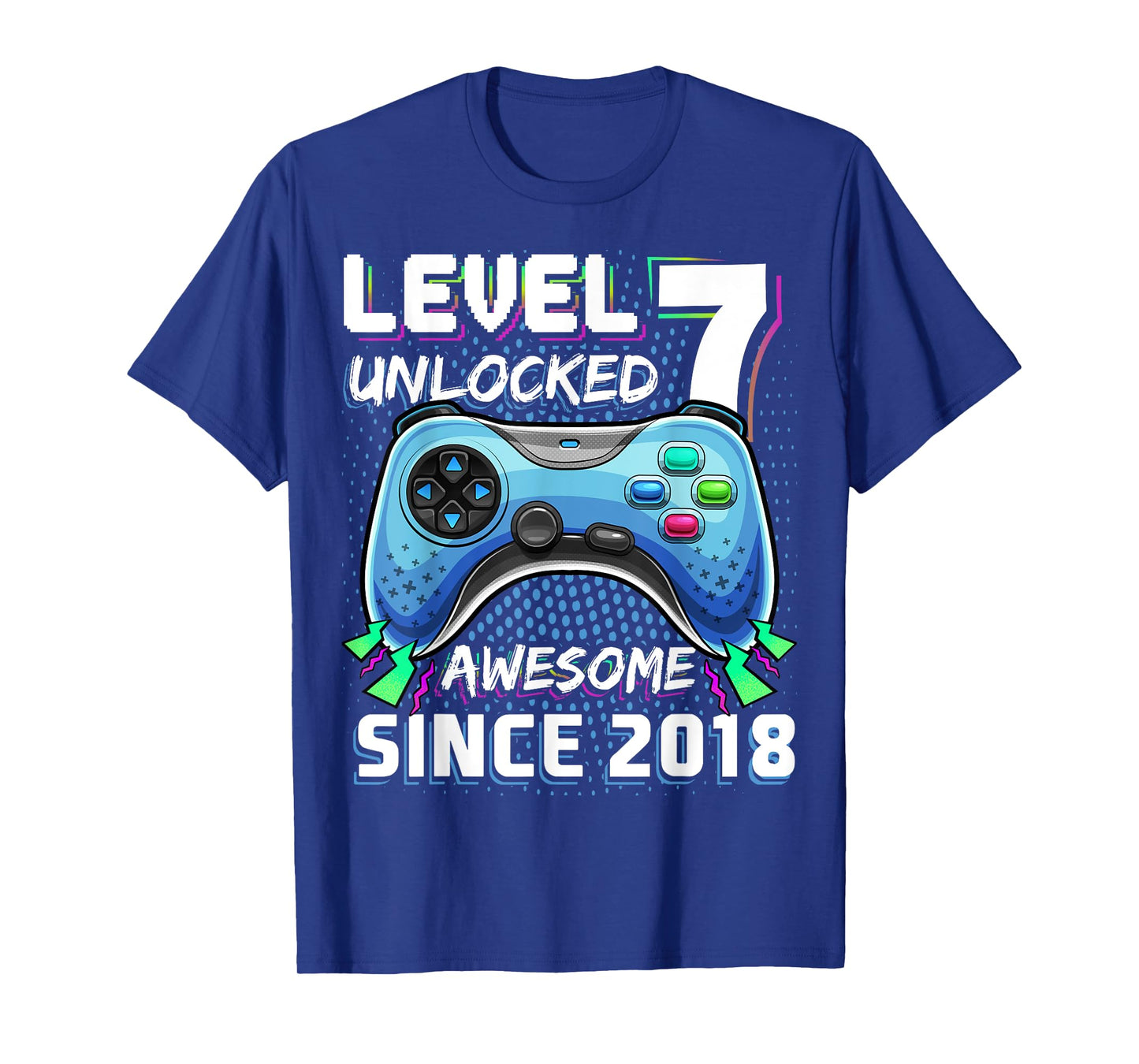 7th Birthday Boy Level 7 Gamer 7 Year Video Game Party T-Shirt