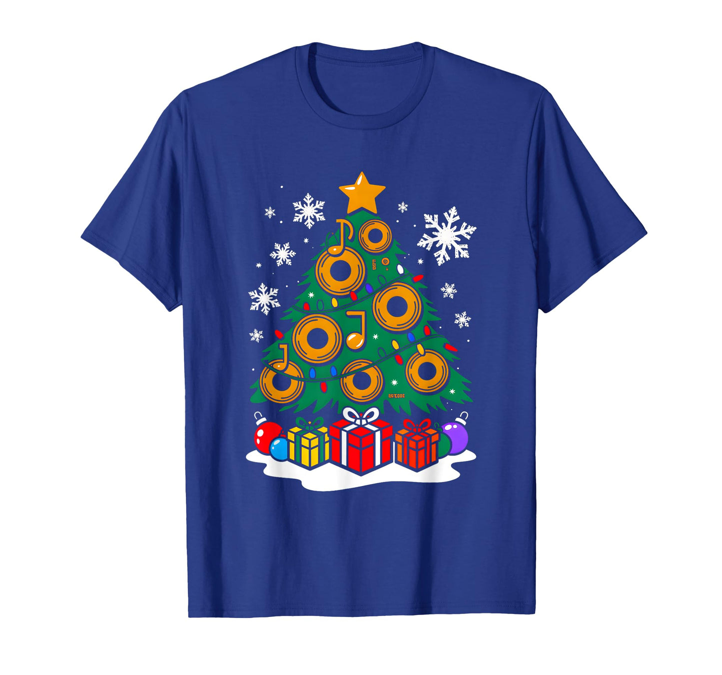 Christmas Dj Player Xmas Tree Funny Music Lover Santa T-Shirt