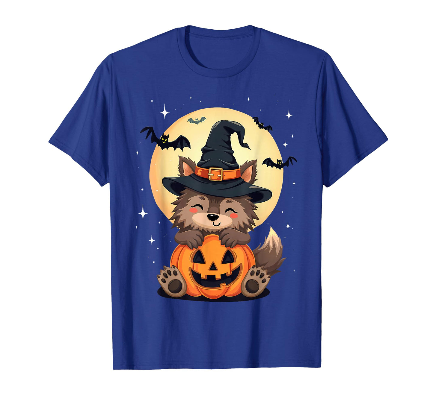 Halloween Werewolf Witch Hat Pumpkin Spooky T-Shirt