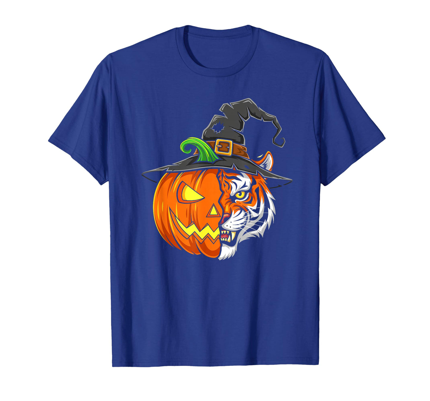 Tiger Pumpkin Jack O Lantern Halloween Kids Mens Womens T-Shirt