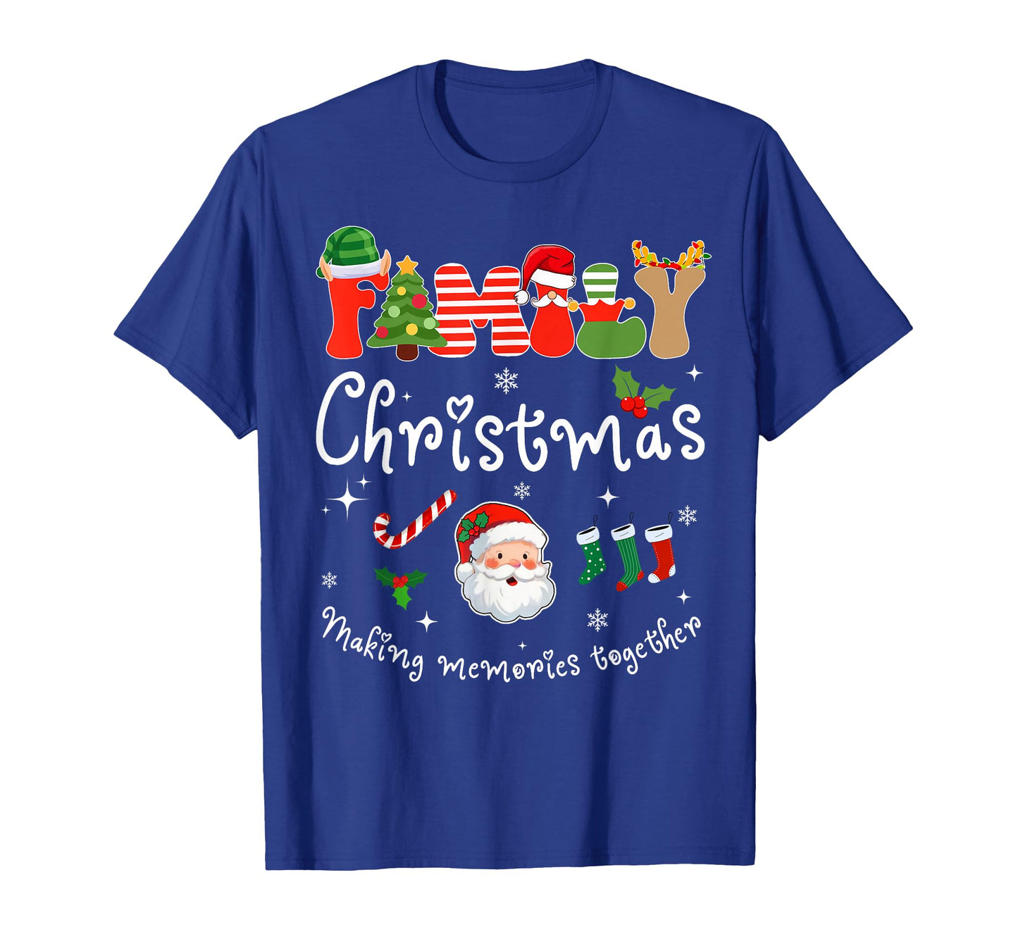 Squad Santa Elf Funny Matching Group Family Outfit Vacation T-Shirt