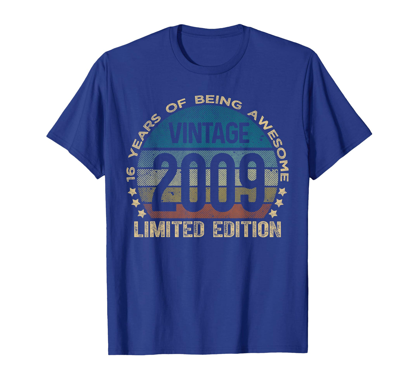 Retro Birthday Shirts For Men and Women 2025 HH 16 Year Old Gifts Vintage 2009 Limited Edition 16th Birthday T-Shirt Unisex-Kids Black Small Classic Crew Neck Short Sleeve T-Shirt