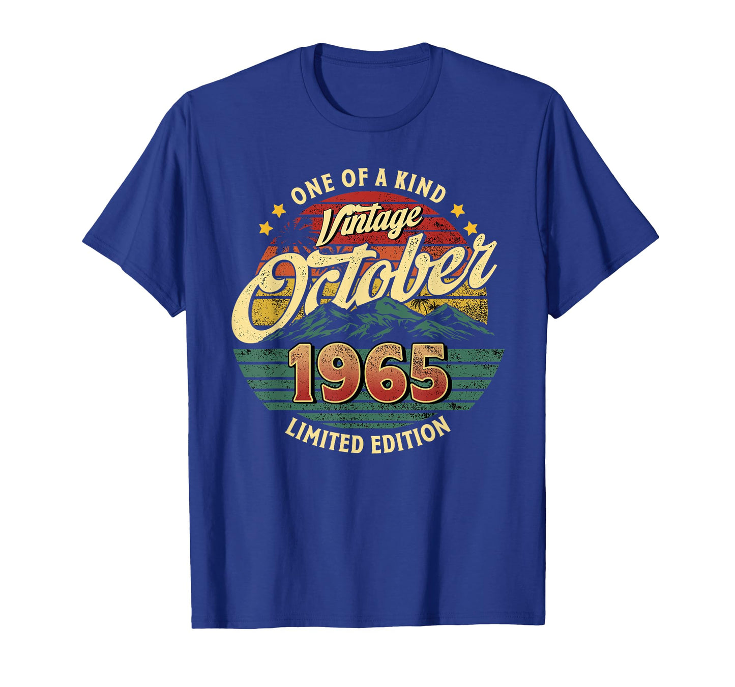 Vintage Birthday Gift Vintage October 1965 Men Women T-Shirt