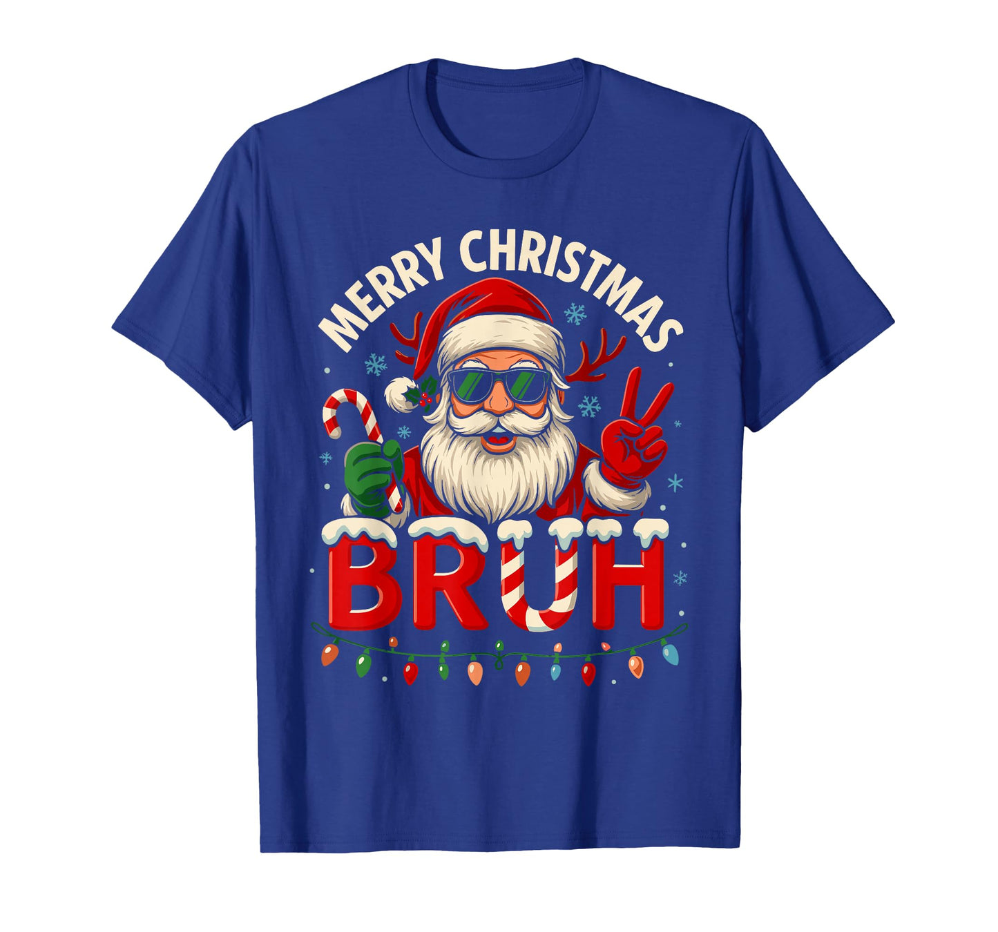 Merry Christmas Bruh Funny Santa Claus Cool Xmas Retro Pun T-Shirt