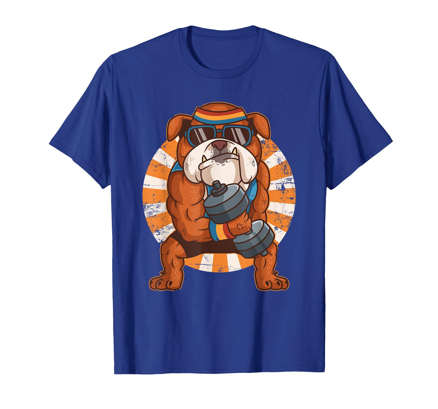 Bulldog Weight Lifting Workout Gym Training Dog Lovers T-Shirt for Men Women Kids