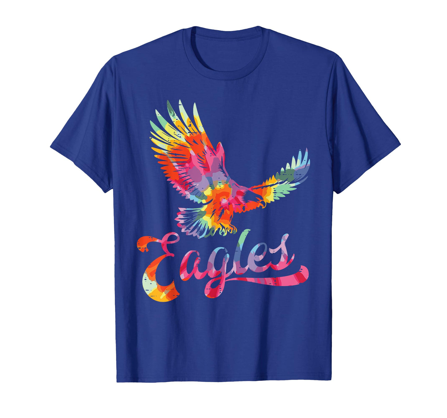 Eagle Tie Dye Retro 70s 80s Women Men Kids T-Shirt