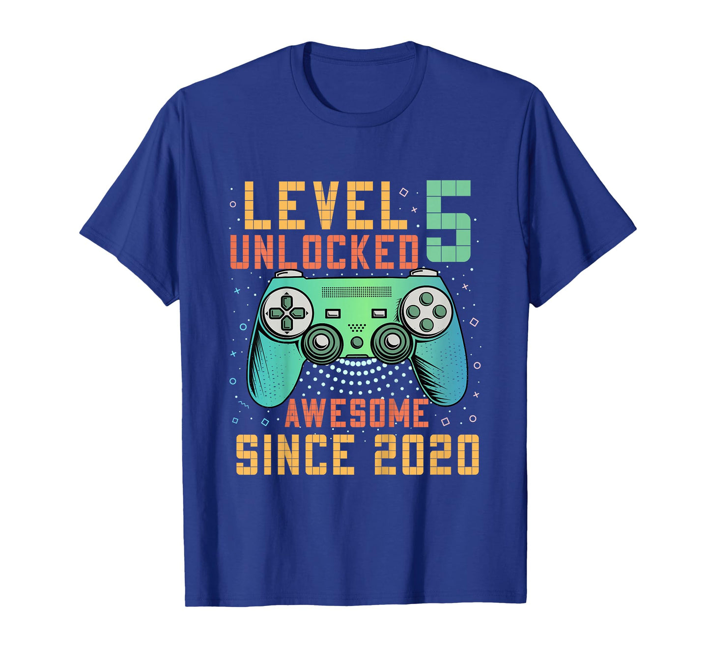 Kids Level 5 Unlocked 5th Birthday 5 Year Old Boy Gifts Gaming T-Shirt