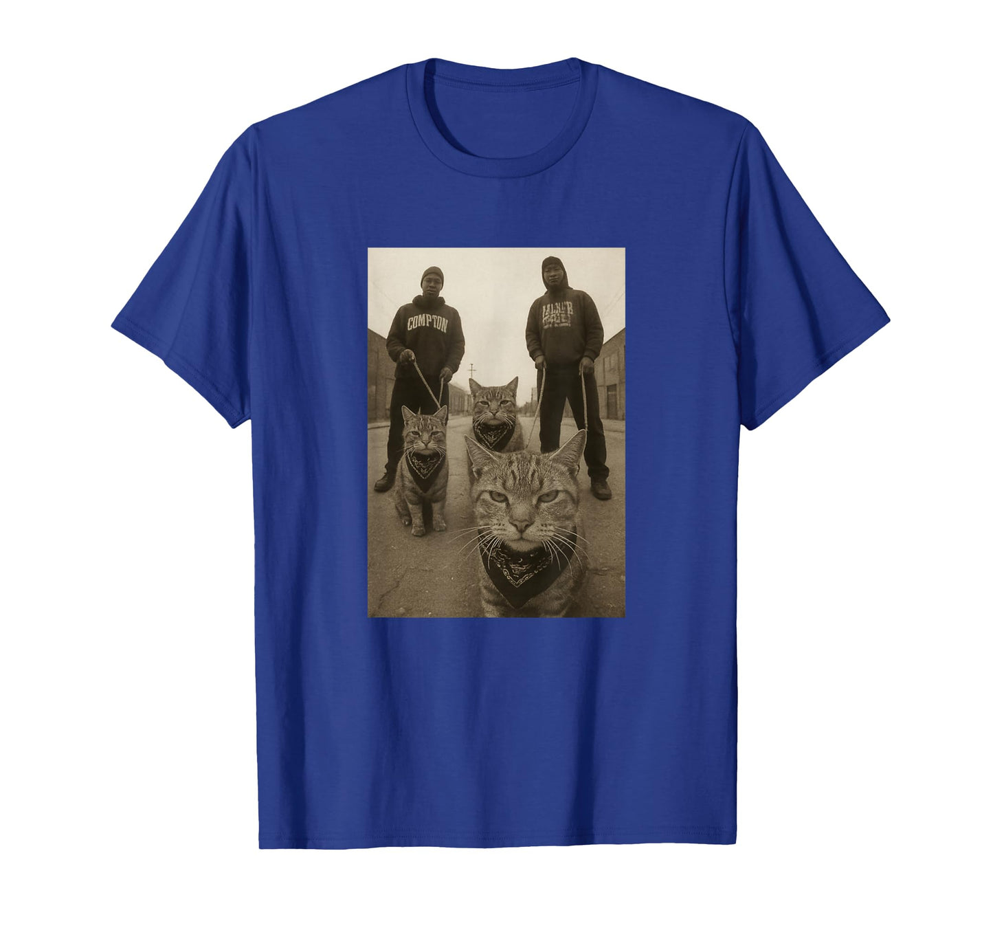 Funny Gangster Cats West Coast Kitten Meme T-Shirt