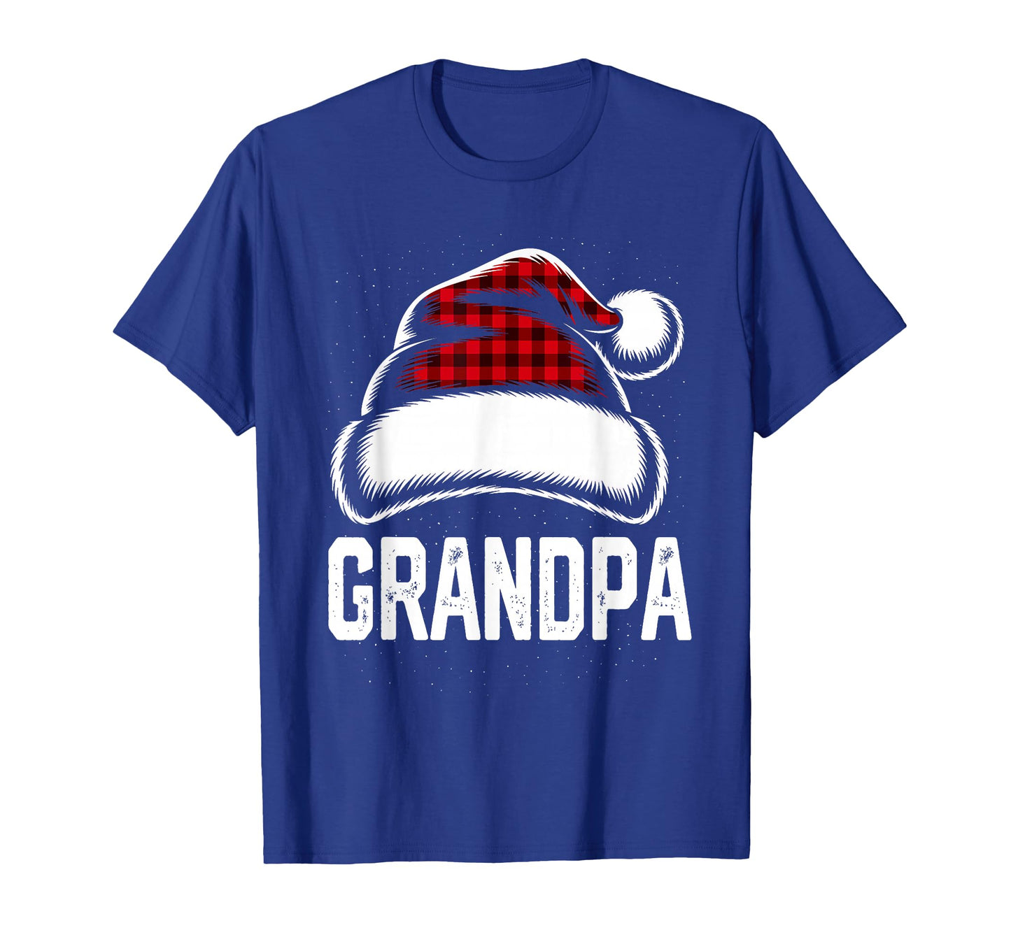 Grandpa Santa Red Plaid Christmas Family Matching Pajamas T-Shirt