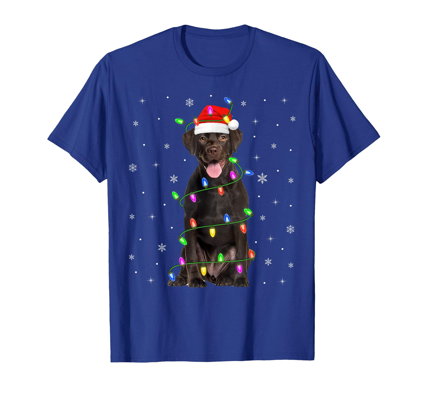 Black Labrador Retriever Dog Christmas Chocolate Lab Xmas T-Shirt
