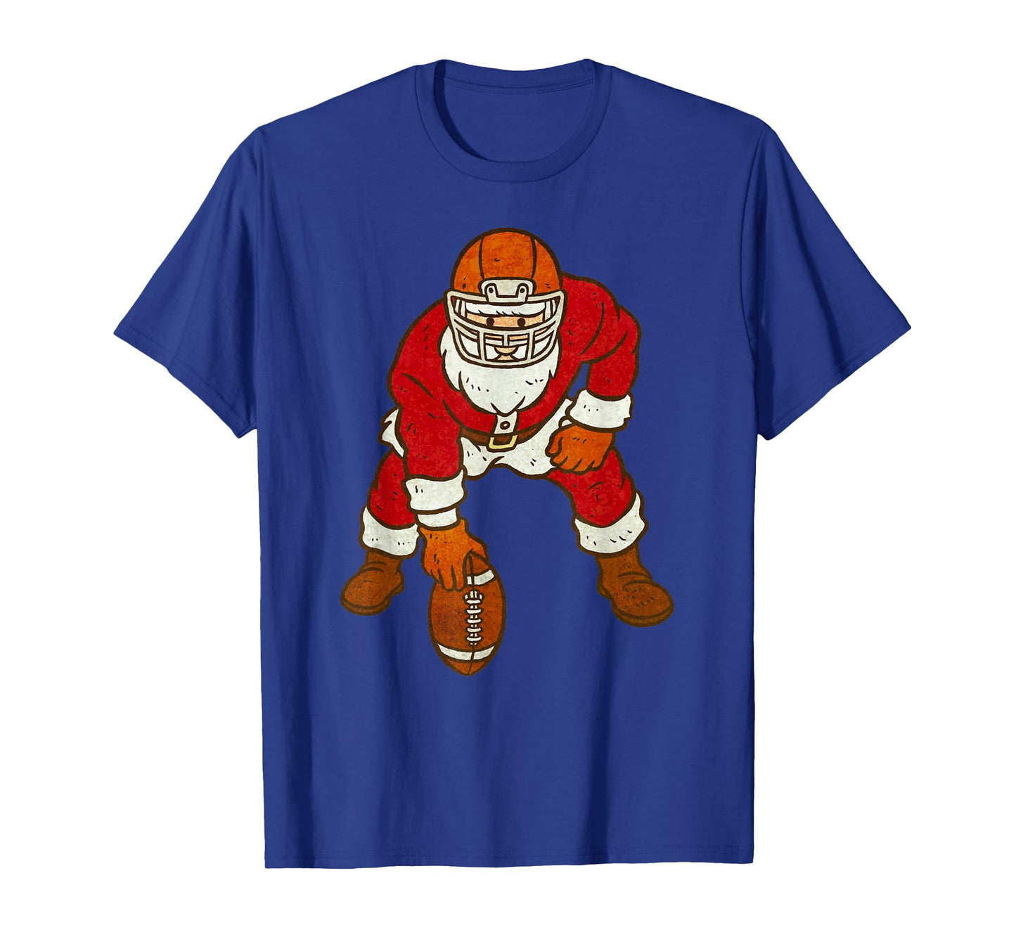 Santa Claus Playing American Football Xmas Holiday Christmas T-Shirt