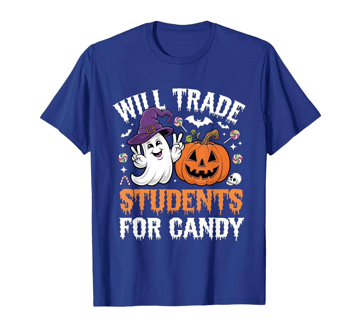 Will Trade Students for Candy Halloween Teacher School Humor T-Shirt