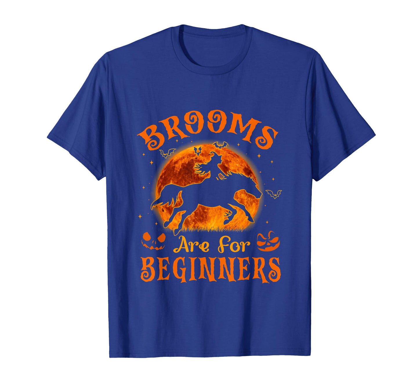 Brooms are for Beginners Horses Equestrian Witch Halloween T-Shirt