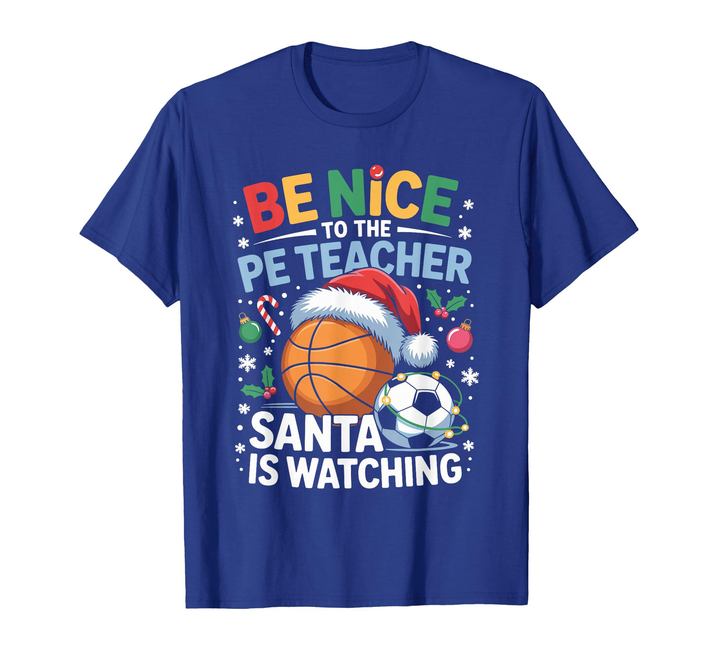 Funny PE Teacher Christmas Physical Education Xmas T-Shirt