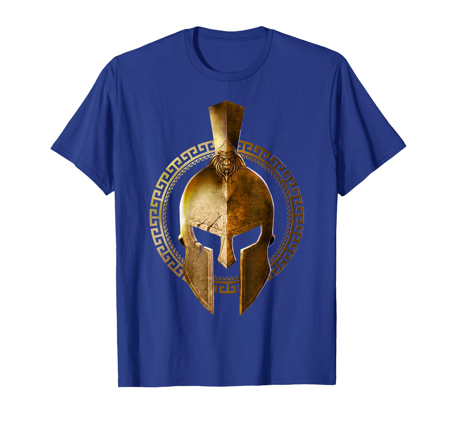 Golden Spartan Helmet Warrior Gladiator Gym - Workout T-Shirt
