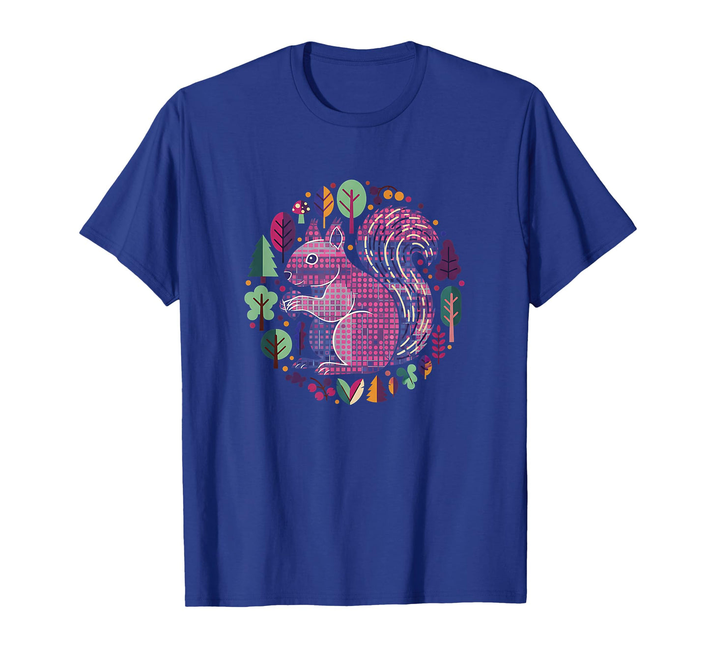 Cute Squirrel Wildlife Art Vintage Abstract Forest Animals T-Shirt