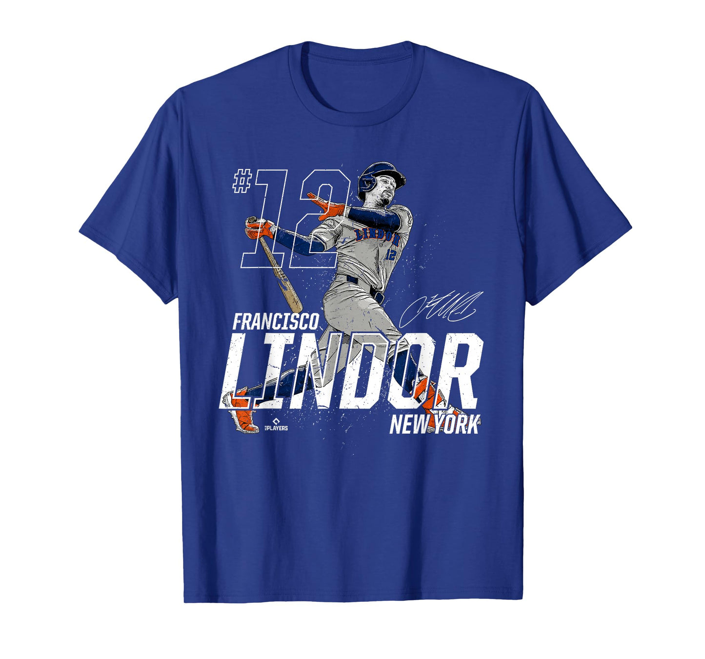 Dynamic Pose Francisco Lindor New York Baseball MLBPA T-Shirt