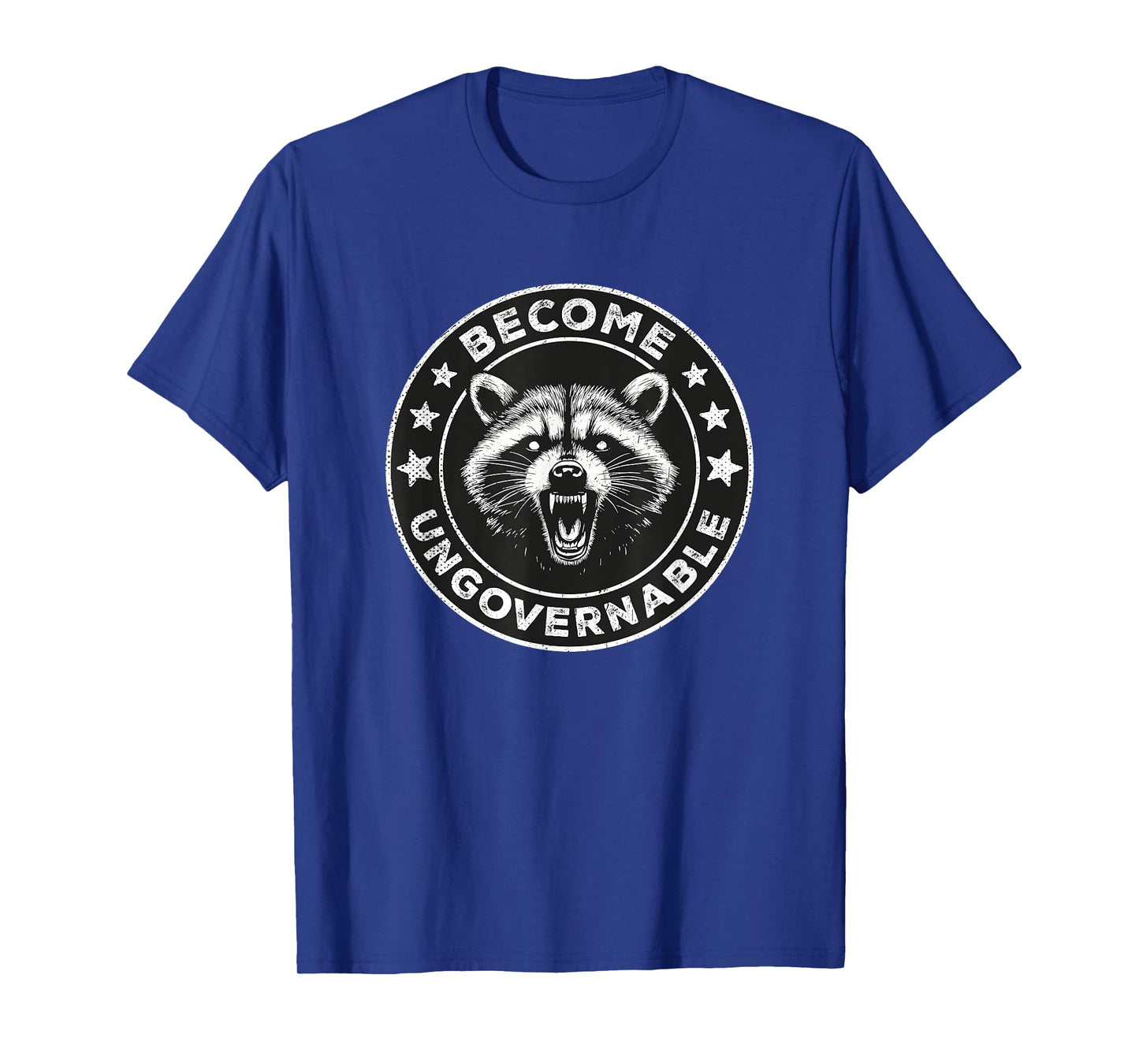 Become Ungovernable Funny Racoon Meme Vintage Angry Raccoon T-Shirt