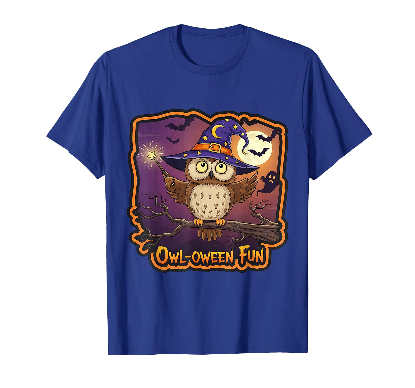 Owl-ween Fun Cute Owl Wizard Halloween T-Shirt