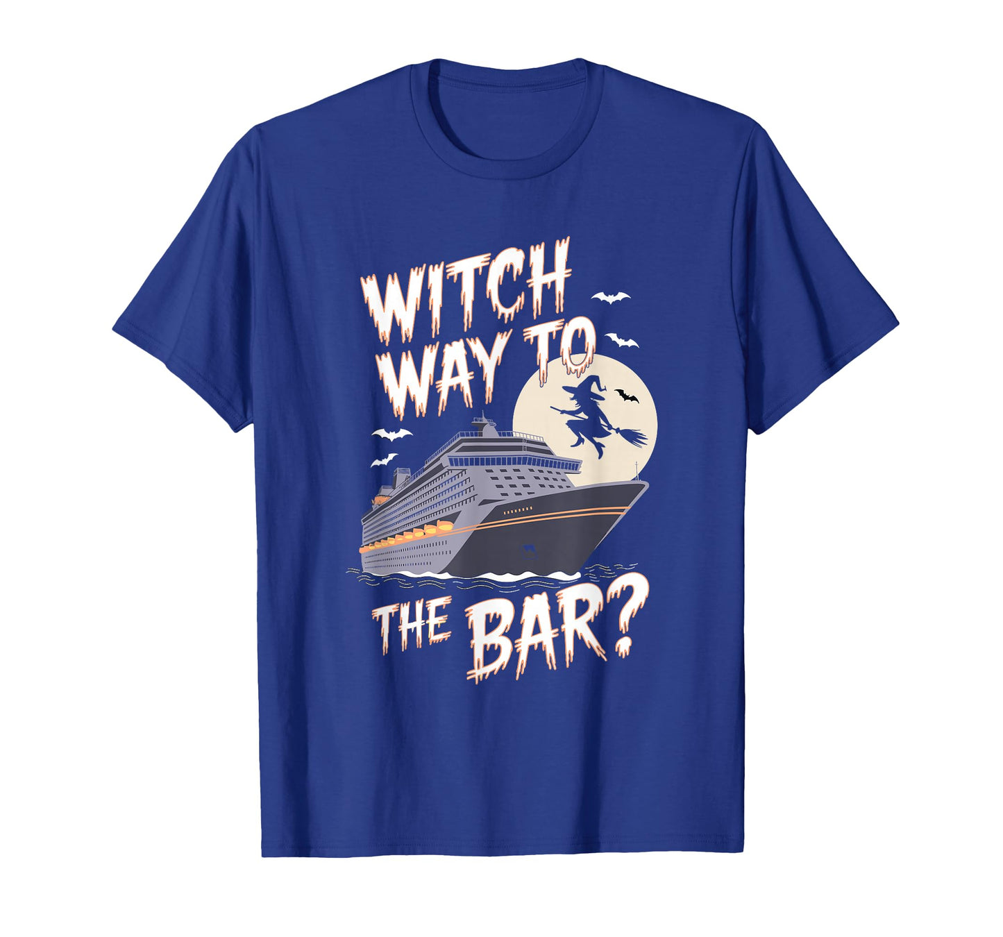 Witch Way to The Bar Funny Halloween Cruise T-Shirt