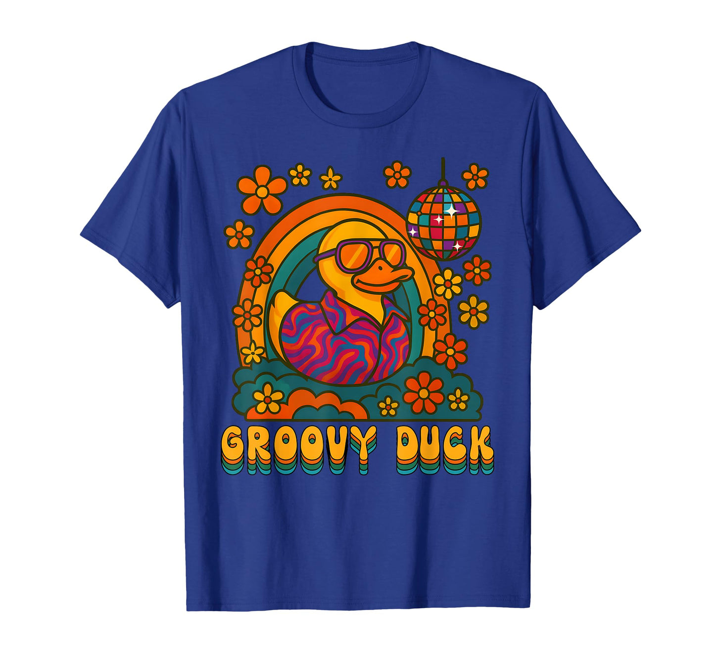 Disco Rubber Ducky Retro Groovy 70s Rubber Duckie Vintage T-Shirt