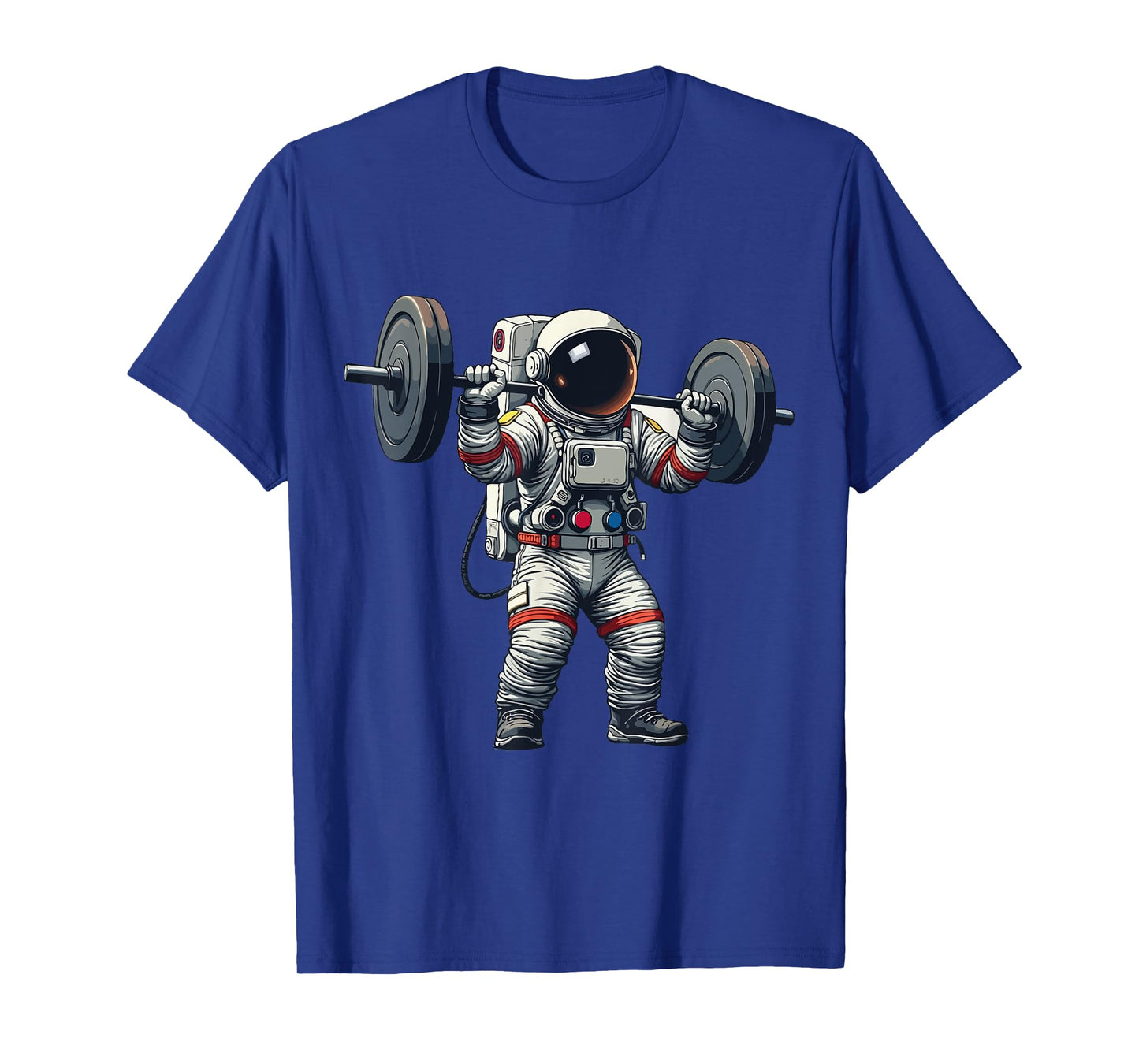 Funny Astronaut Space Weightlifting Fitness Gym Workout Men T-Shirt