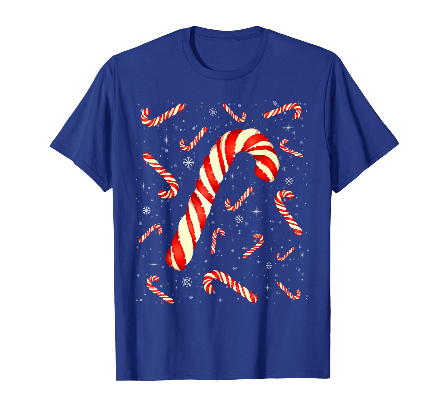 Candy Cane Santa Hat Christmas Lights Merry and Bright Xmas T-Shirt