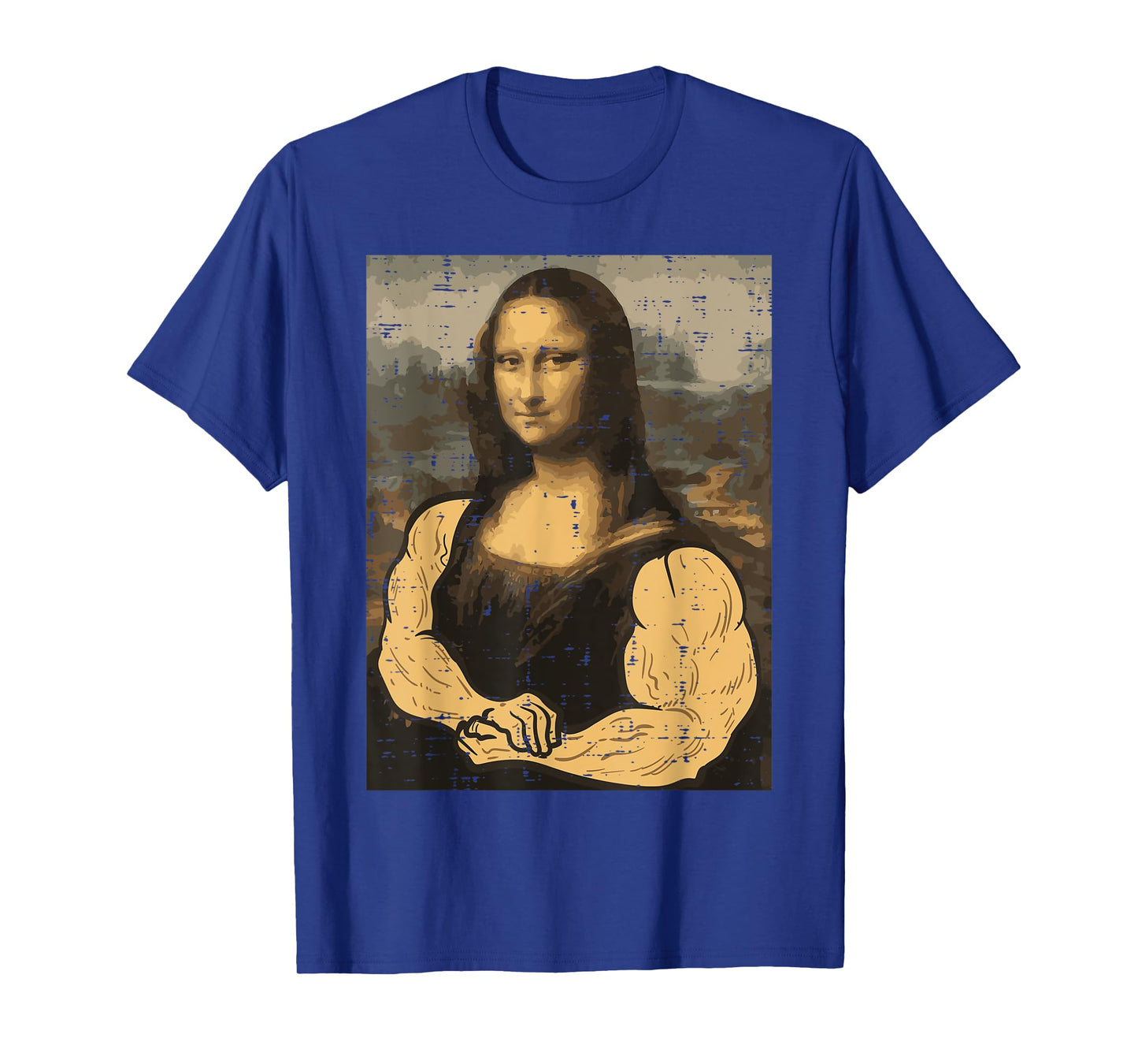 Gym Mona Lisa Muscle Fun Workout Fitness Bodybuilding Women T-Shirt