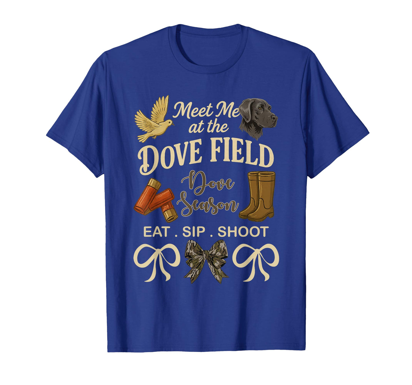 Meet Me at The Dove Field Camo Hunting Dove Season Hunter T-Shirt