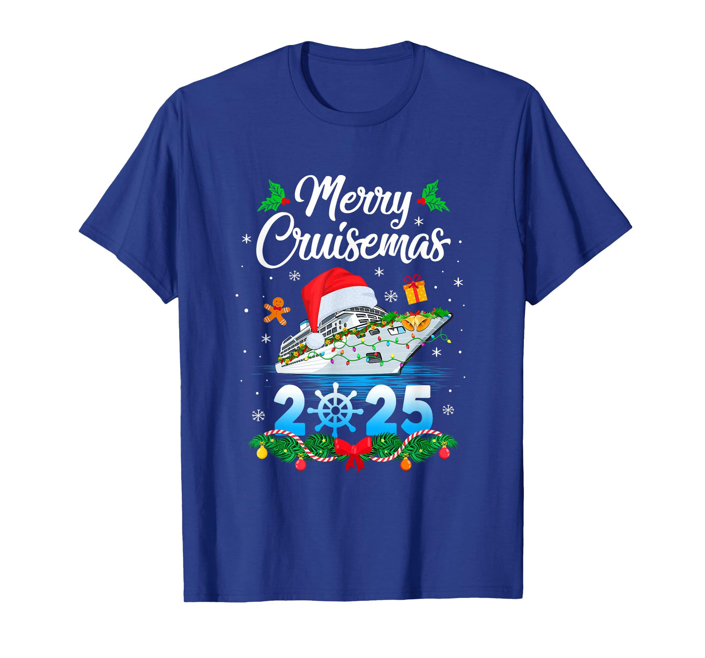 Merry Cruisemas 2025 Christmas Santa Reindeer Cruise Ship T-Shirt