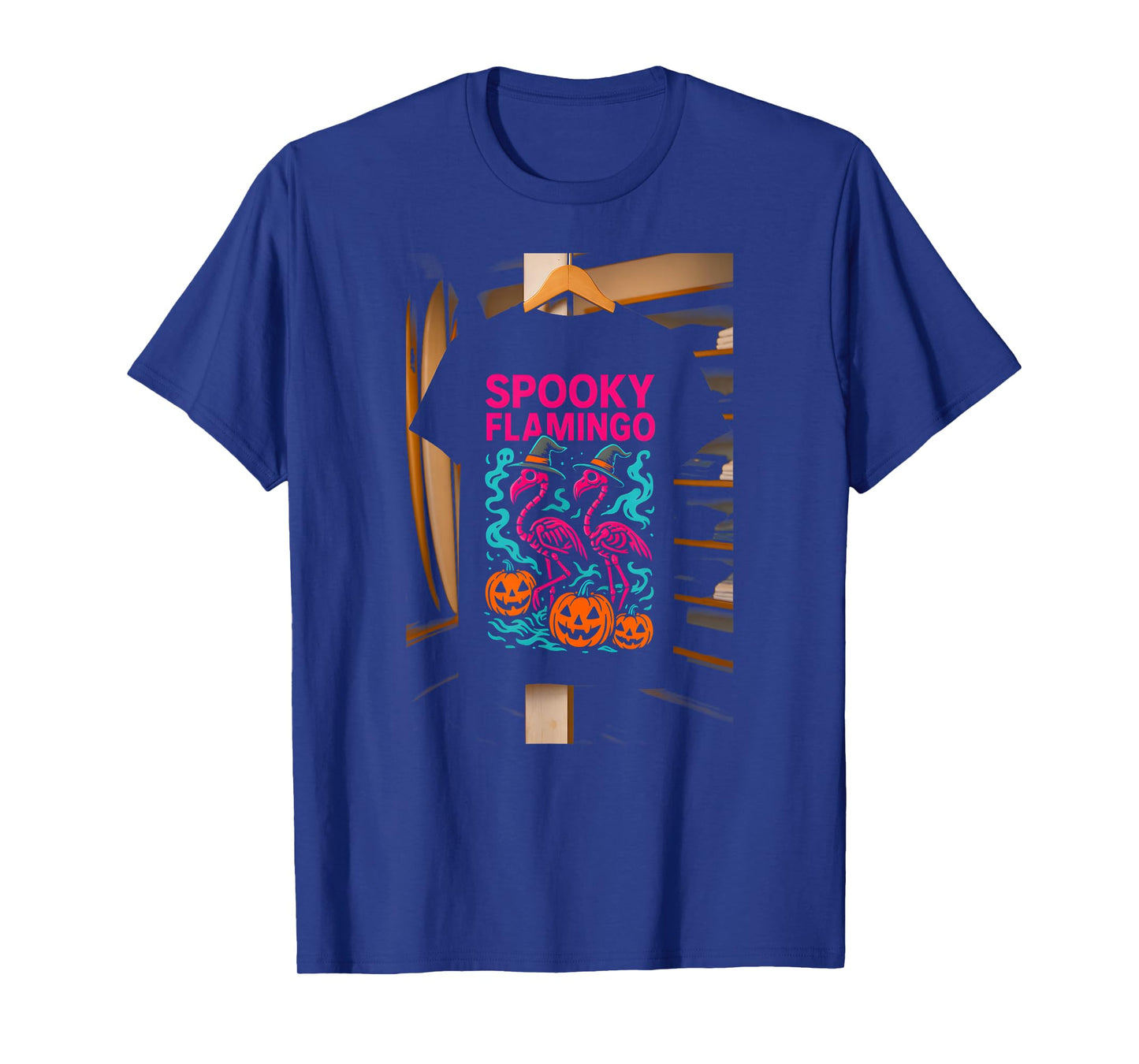 Spooky Flamingo Cool Women's Tropical Halloween T-Shirt