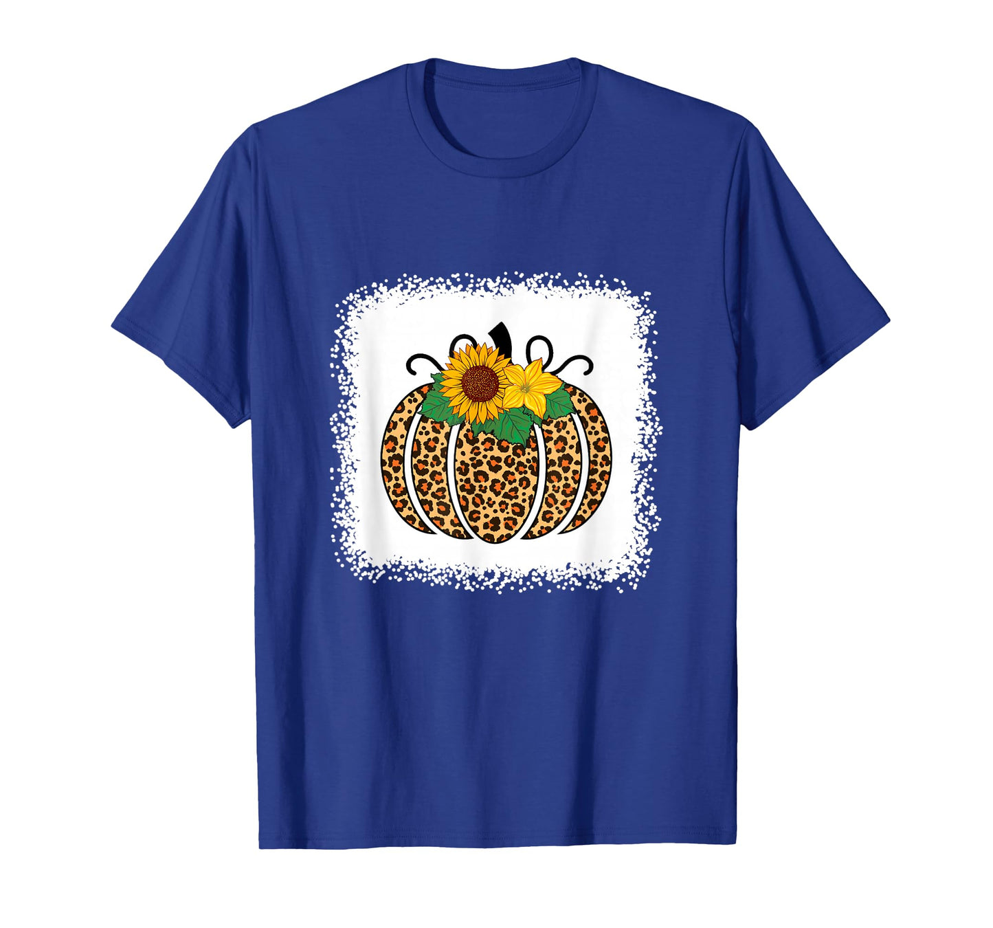 Funny Halloween Pumpkin Leopard Print for Women Teen Girls T-Shirt