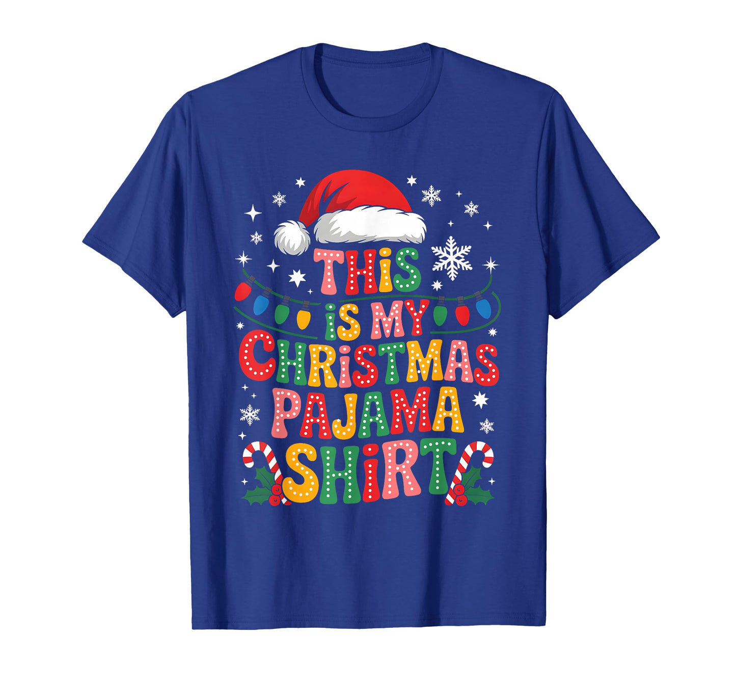 Groovy This is My Christmas Pajama Shirt Funny Xmas Family T-Shirt