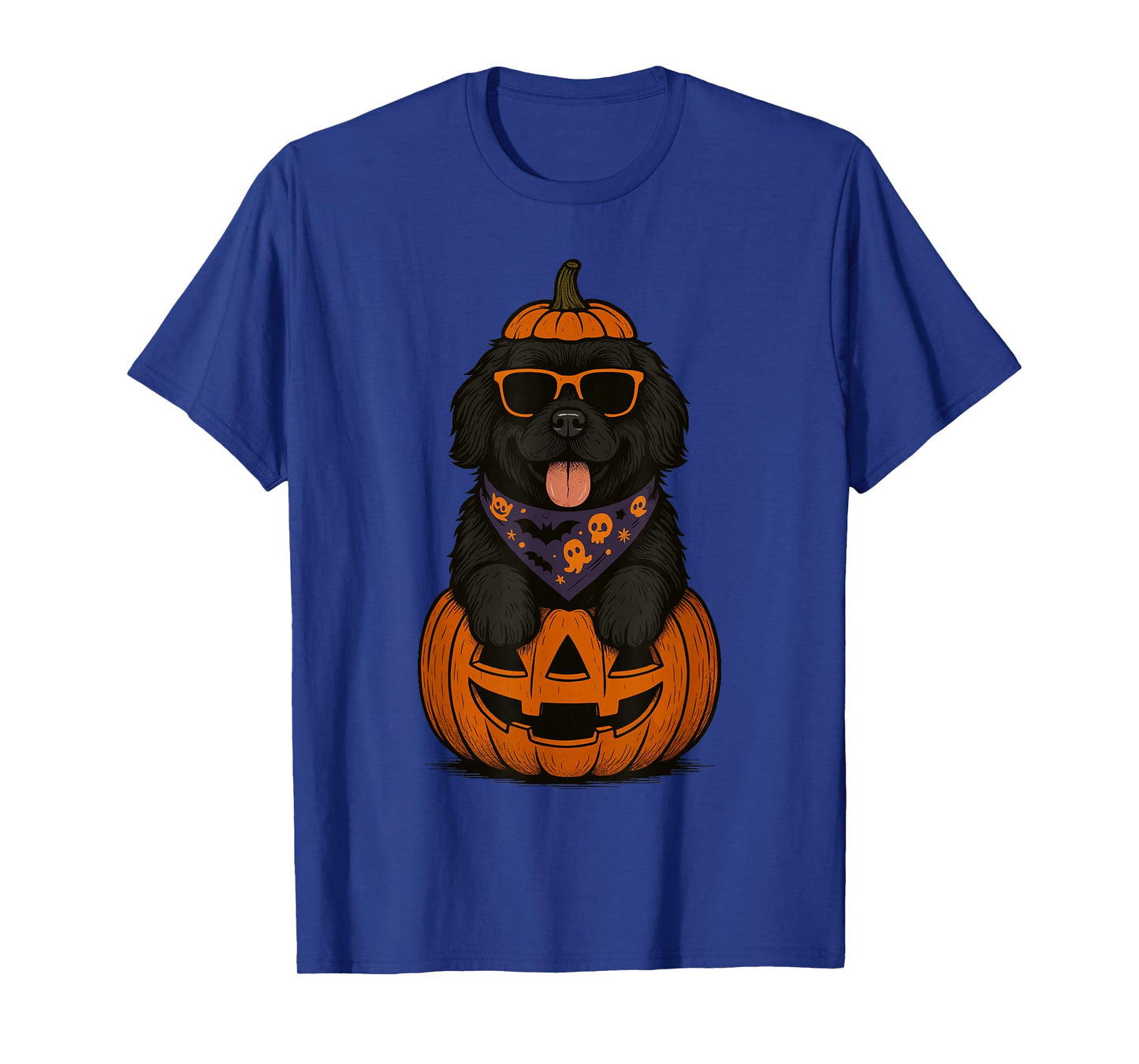 Spooky Newfoundland Dog Pumpkin Halloween Newfie Lover T-Shirt