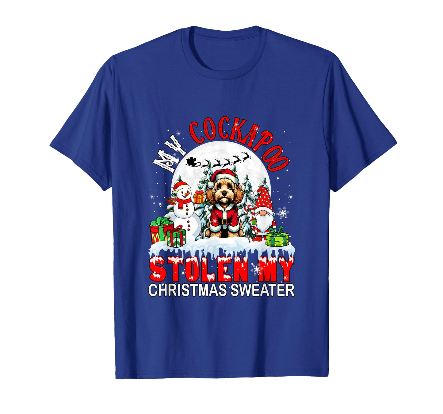 My Cockapoo Stolen My Christmas Sweater Santa Dog Owner T-Shirt