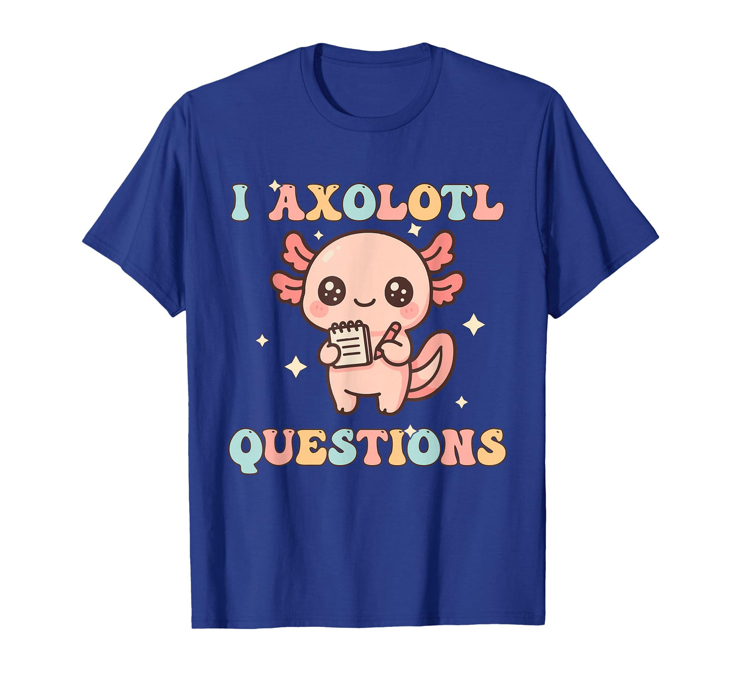 I Axolotl Questions Funny Adults Youth Kids Retro Vintage T-Shirt