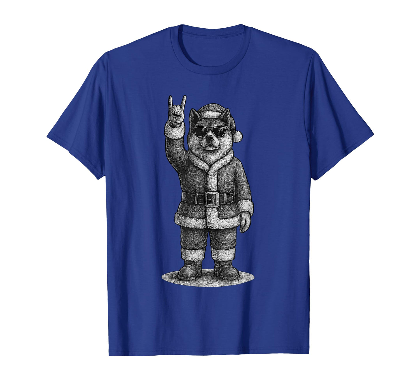 American Akita Rock Music Christmas Dog Lover T-Shirt