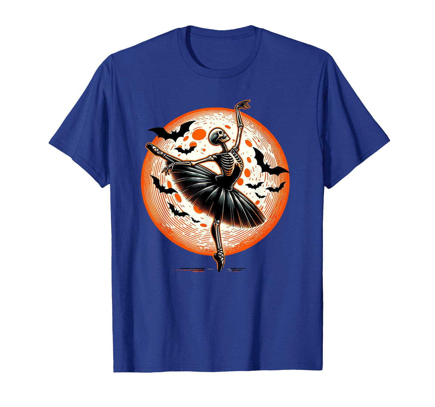 Vintage Dancing Skeleton Ballet Dance Halloween Women Girl T-Shirt