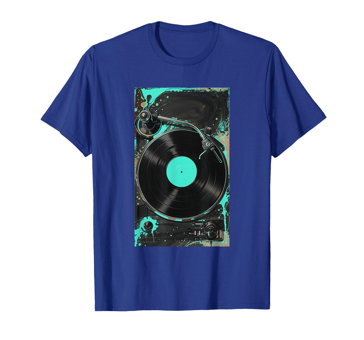 Teal Aqua For The Record Teal Aqua Graphic T-Shirt