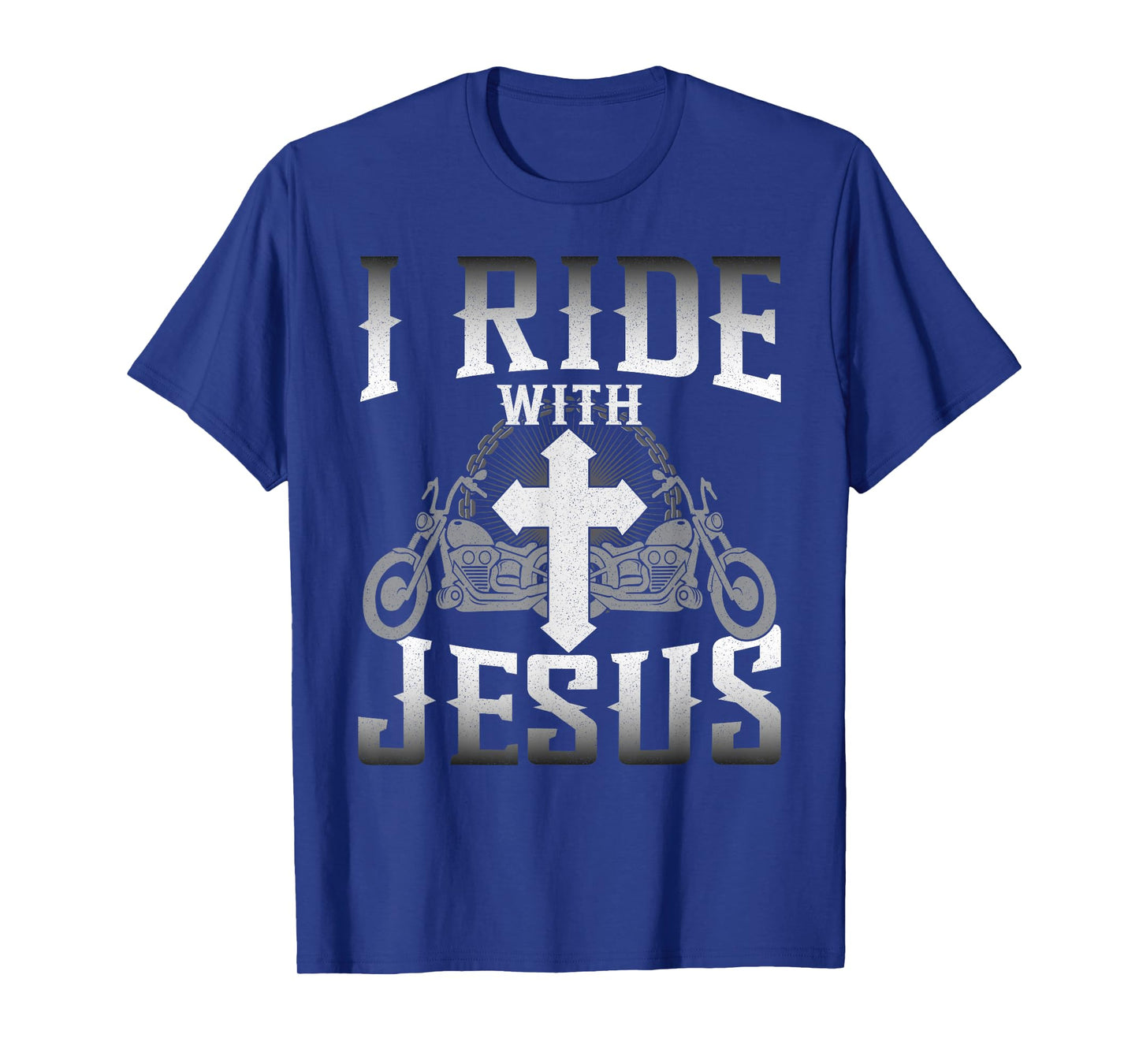 Christian Motorcycle Biker Faith I Ride With Jesus T-Shirt