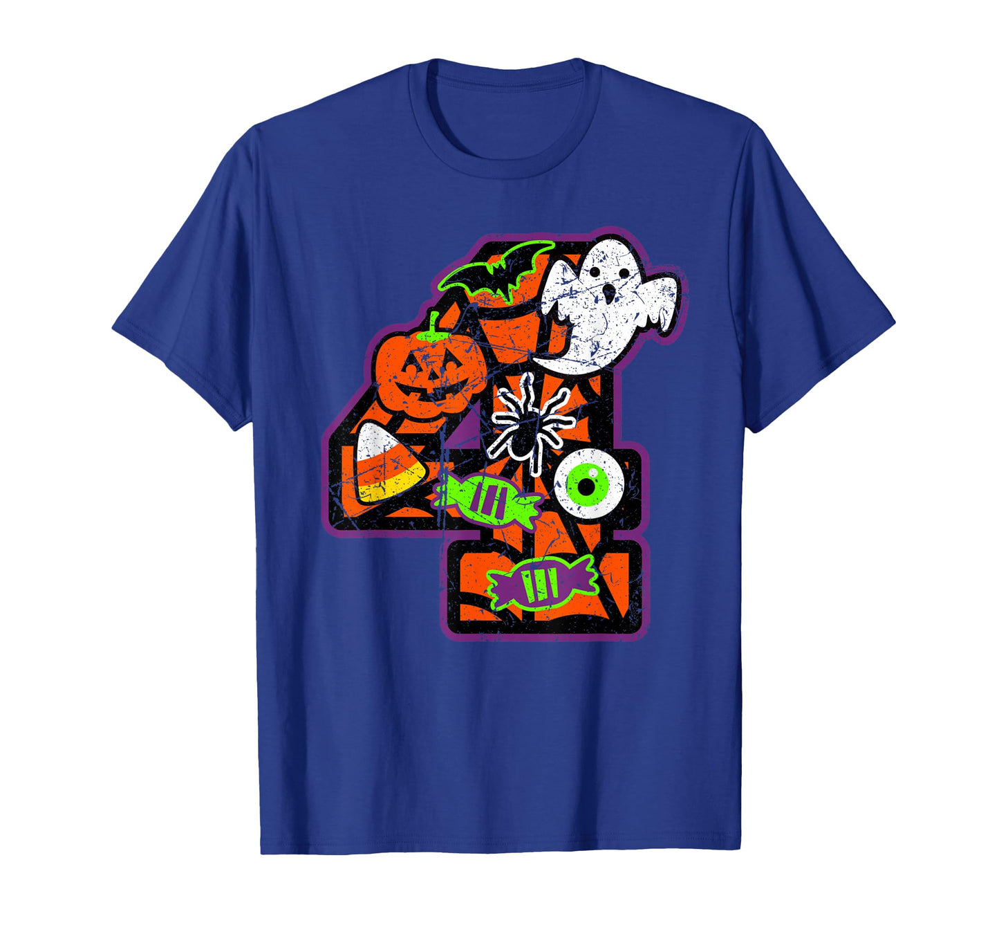 Bruh It's My 4th Birthday Halloween 4 Year Old Ghost Funny T-Shirt